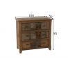 Kummut VINTAGE tumepruun, 100x50xH95 cm