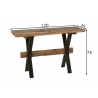 Konsoollaud VINTAGE tumepruun, 120x35xH75 cm
