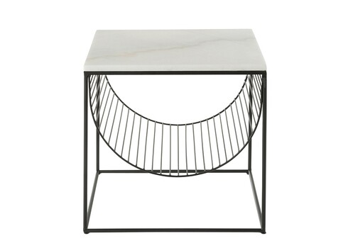 Abilaud YONI valge marmor / must, 46x46xH45 cm