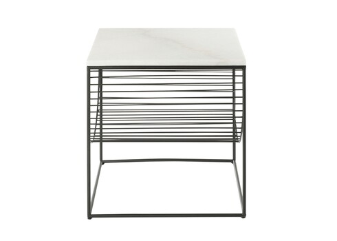 Abilaud YONI valge marmor / must, 46x46xH45 cm