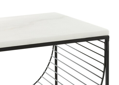 Abilaud YONI valge marmor / must, 46x46xH45 cm