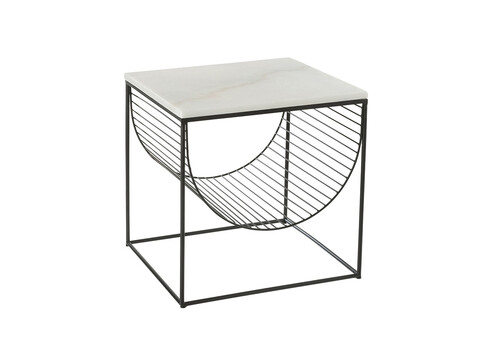 Abilaud YONI valge marmor / must, 46x46xH45 cm