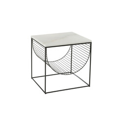 Abilaud YONI valge marmor / must, 46x46xH45 cm