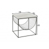 Abilaud YONI valge marmor / must, 46x46xH45 cm