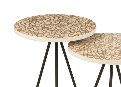 Abilaudade komplekt RINGS helepruun, 2 tk