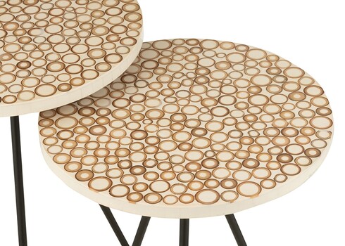 Abilaudade komplekt RINGS helepruun, 2 tk