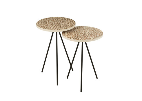 Abilaudade komplekt RINGS helepruun, 2 tk