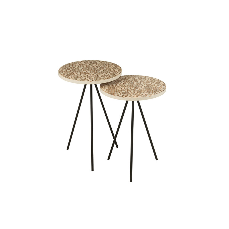 Abilaudade komplekt RINGS helepruun, 2 tk