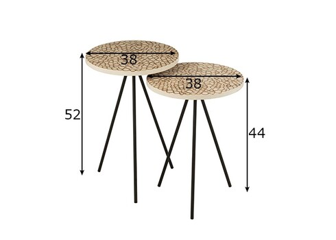 Abilaudade komplekt RINGS helepruun, 2 tk
