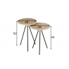 Abilaudade komplekt RINGS helepruun, 2 tk