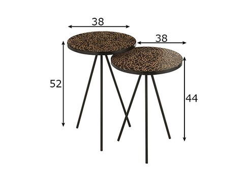 Abilaudade komplekt RINGS tumepruun, 2 tk