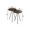 Abilaudade komplekt RINGS tumepruun, 2 tk