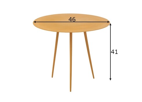 Abilaud IRON kollane, 46x46xH41 cm