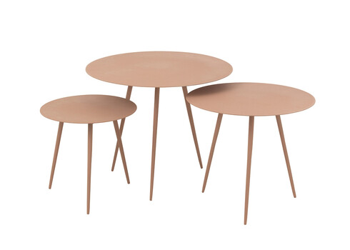 Abilaudade komplekt IRON roosa, 3 tk