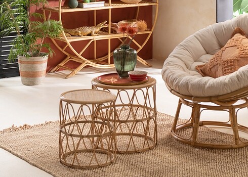 Tugitool CELINE beež / helepruun, 115x115xH37 cm