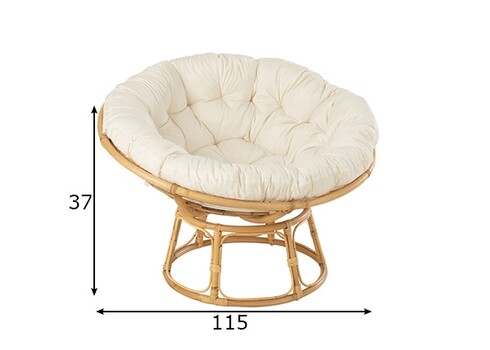 Tugitool CELINE beež / helepruun, 115x115xH37 cm