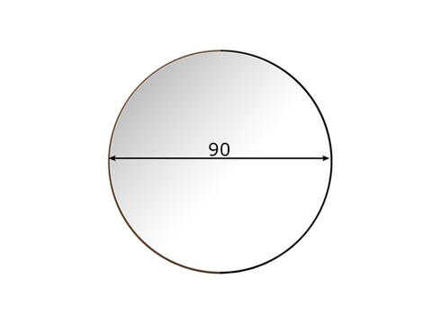 Peegel MIRI must, 90x3xH90 cm
