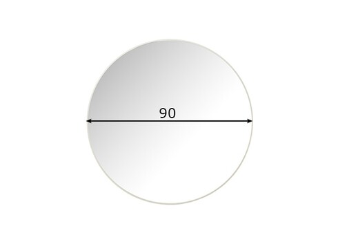 Peegel MIRI valge, 90x3xH90 cm