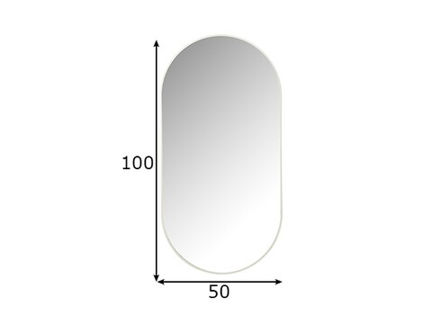 Peegel MIRI valge, 50x3xH100 cm