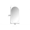 Peegel MIRI valge, 50x3xH100 cm