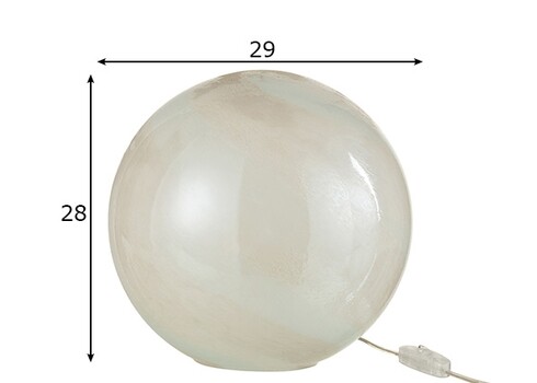 Lauavalgusti PEARL valge, 29x29xH28 cm