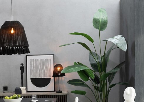 Rippvalgusti CELIA must, 53x53xH53 cm, E27