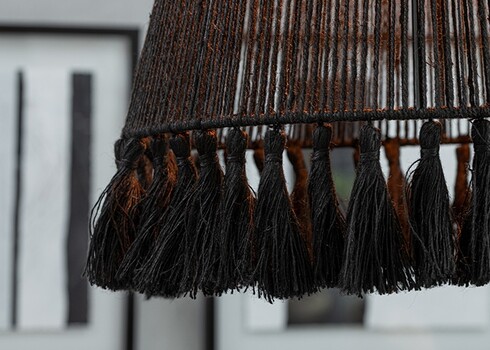 Rippvalgusti CELIA must, 53x53xH53 cm, E27