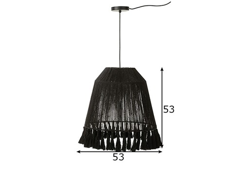 Rippvalgusti CELIA must, 53x53xH53 cm, E27