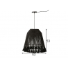 Rippvalgusti CELIA must, 53x53xH53 cm, E27