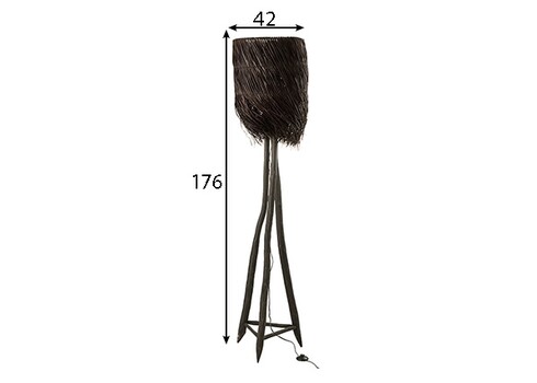 Põrandavalgusti ARTHUR must, 42x42xH176 cm, E27