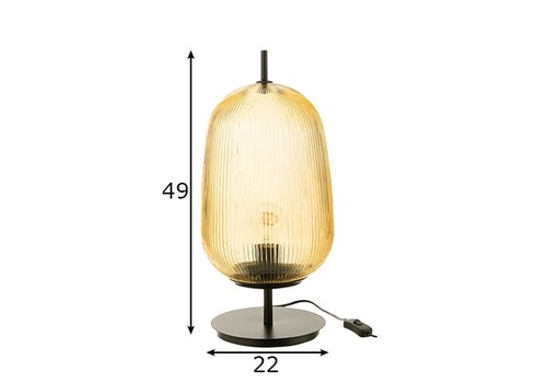 Lauavalgusti OASIS kollane, 22x22xH49 cm, E27