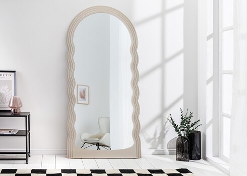 Peegel WAVE beež, 80x4xH160 cm