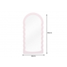 Peegel WAVE roosa, 80x4xH160 cm