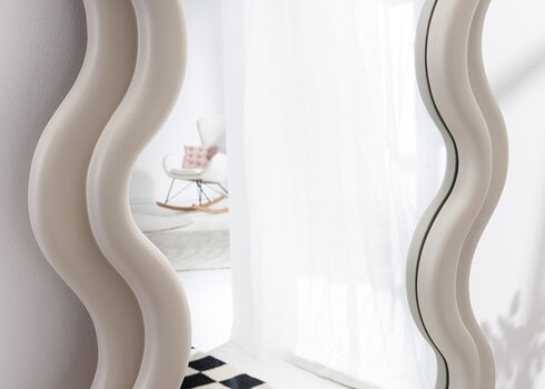 Peegel CURVY beež, 70x5xH160 cm