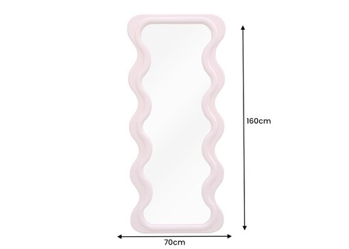 Peegel CURVY roosa, 70x5xH160 cm