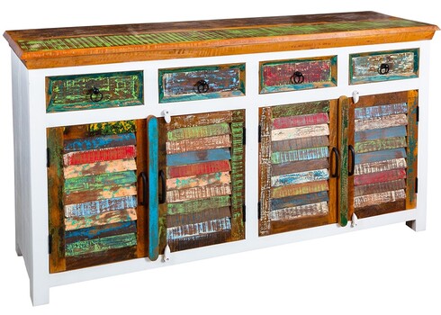 Kummut JAKARTA valge / pruun, 160x45xH92 cm