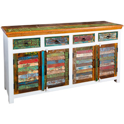 Kummut JAKARTA valge / pruun, 160x45xH92 cm