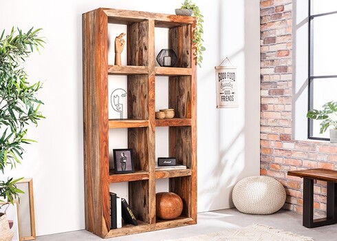 Riiul MAKASSAR sheesham, 90x40xH180 cm