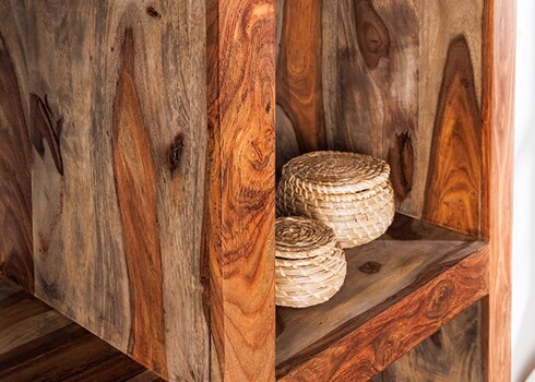 Riiul MAKASSAR sheesham, 90x40xH180 cm