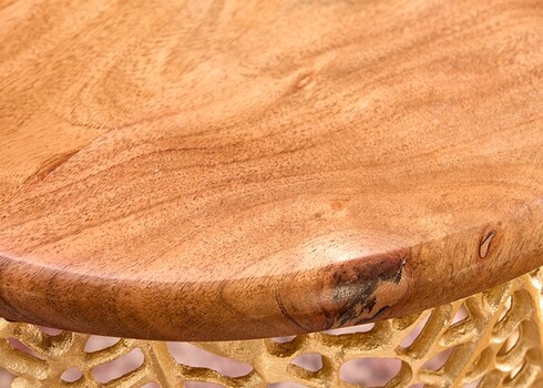 Abilaudade komplekt LEAF kuldne / akaatsia, 2 tk