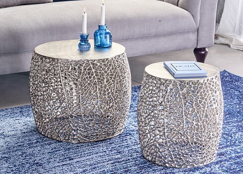 Abilaudade komplekt LEAF hõbe, 2 tk