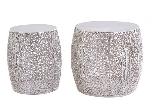 Abilaudade komplekt LEAF hõbe, 2 tk