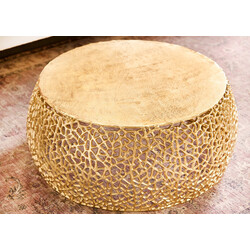 Diivanilaud LEAF kuldne, 73x73xH31 cm