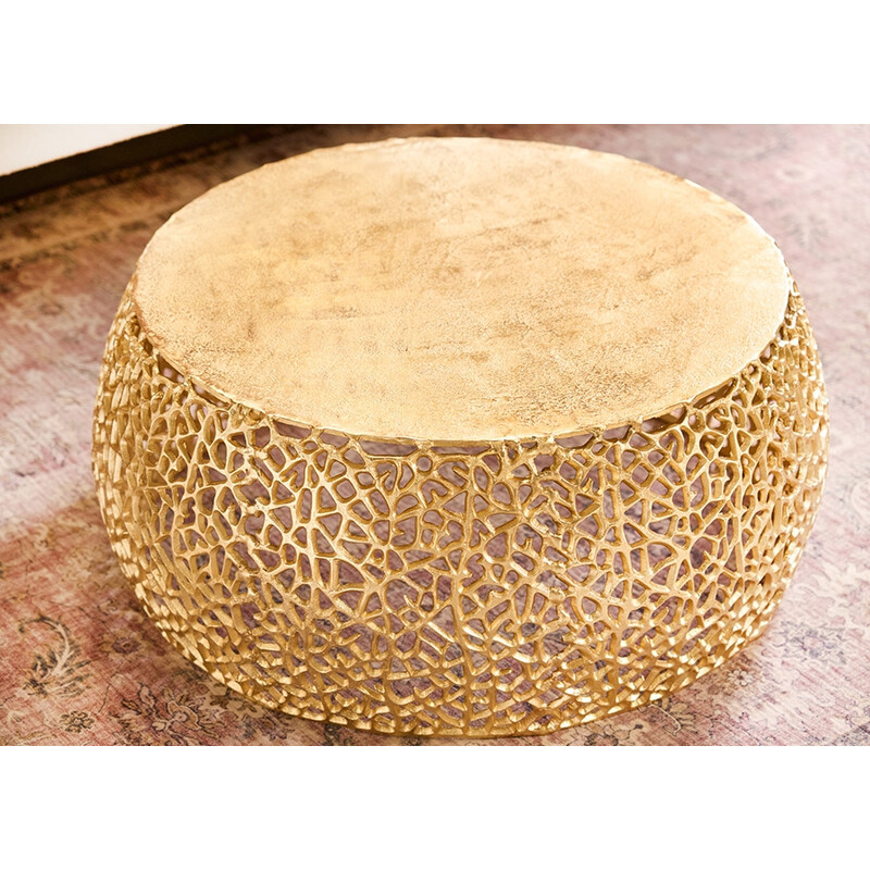 Diivanilaud LEAF kuldne, 73x73xH31 cm