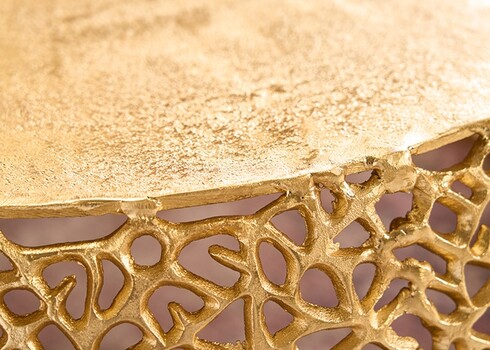 Diivanilaud LEAF kuldne, 73x73xH31 cm