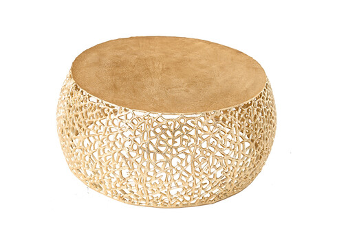 Diivanilaud LEAF kuldne, 73x73xH31 cm