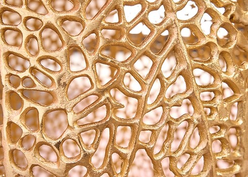 Diivanilaud LEAF kuldne / akaatsia, 73x73xH32 cm