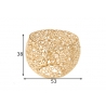 Diivanilaud LEAF kuldne, 53x53xH38 cm