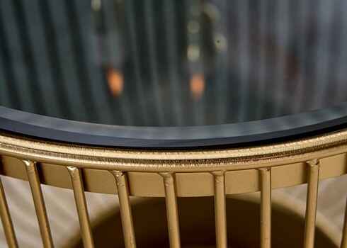 Diivanilaud VARIATION must / kuldne, 41x41xH46 cm