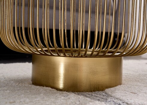 Diivanilaud VARIATION must / kuldne, 41x41xH46 cm